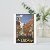 Italien Verona Vintage Reise Postkarte (Stehend Vorderseite)