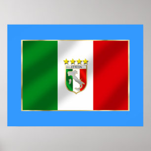 Italien viermal Weltmeister Shirts und Geschenke Poster