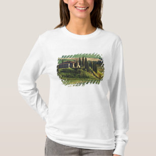 Italien. Villa in Val d'Orcia mit Teigwaren in der T-Shirt
