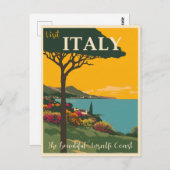 Italien Vintag Amalfi Küstenreise Postkarte (Vorne/Hinten)