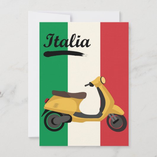 Italien Vintag Italienische Flagge Vespa Scooter (Vorderseite)