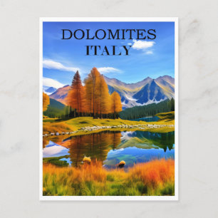 Italien Vintage Dolomiten Berg Reise Postkarte