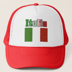 Italien Vintage Flagge Retro Hut Truckerkappe