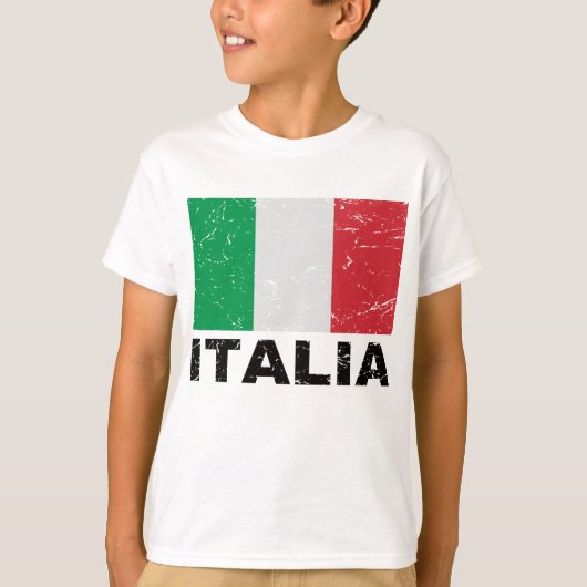 Italien - Vintage Flagge T-Shirt (Vorderseite)