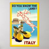 Italien ~ Vintage Reise Poster (Vorne)