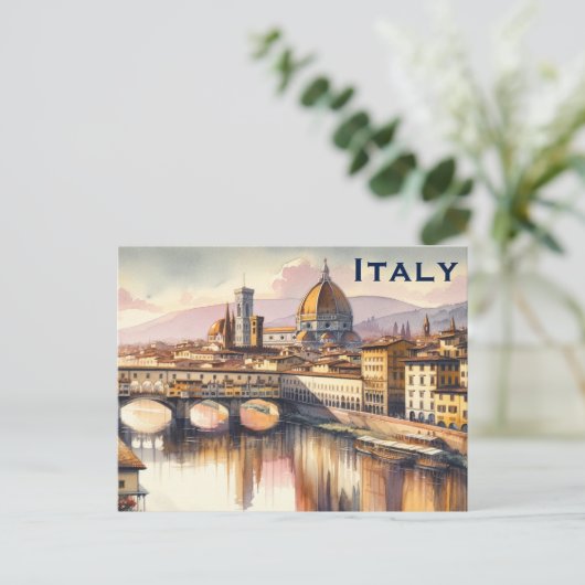 Italien Vintage Reisen Tourismus Hinzufügen Postkarte (Stehend Vorderseite)