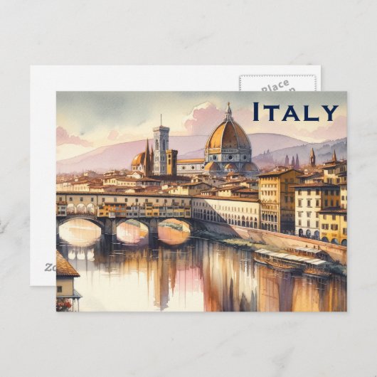 Italien Vintage Reisen Tourismus Hinzufügen Postkarte (Vorne/Hinten)