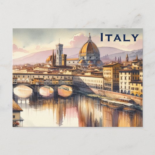 Italien Vintage Reisen Tourismus Hinzufügen Postkarte (Vorderseite)