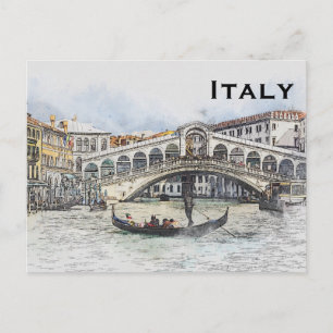 Italien Vintage Reisen Tourismus Hinzufügen Postkarte