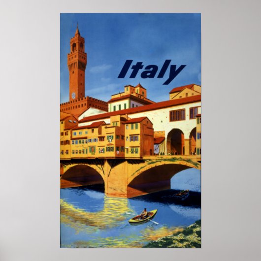 Italien, Vintage Reiseplakat Poster (Vorne)