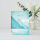 Italien Vintage Travel Poster - Art Postkarte (Stehend Vorderseite)