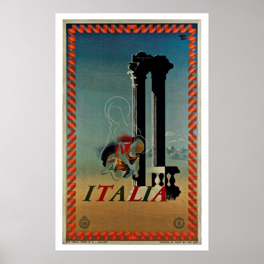 Italien - Vintage Travel Posters Poster (Vorne)