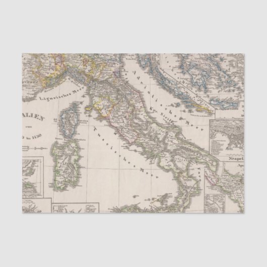 Italien von 1270 bis 1450 seidenpapier (Vorderseite)