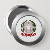 Italien-Wappen Button (Vorne & Hinten)