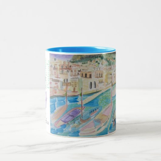 Italien-Wasserfarbe Zweifarbige Tasse (Mittel)