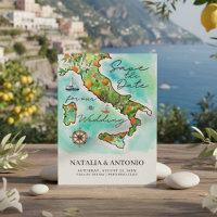 Italien | Wasserfarbenkarte Hochzeit