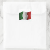Italien Waving Flag Quadratischer Aufkleber (Tasche)