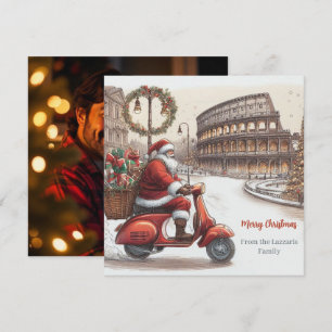 Italien Weihnachts-Aquarell Ihr Foto Feiertagskarte