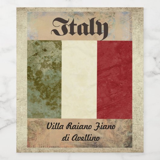 Italien Weinetikett (Einzelnes Label)