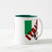 ITALIEN-WeltFußballfan-T-Shirts Zweifarbige Tasse (VorderseiteRechts)