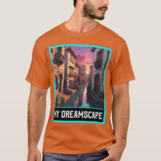 Italien wie Fantasy-Stadt Landschaft Familie T-Shirt