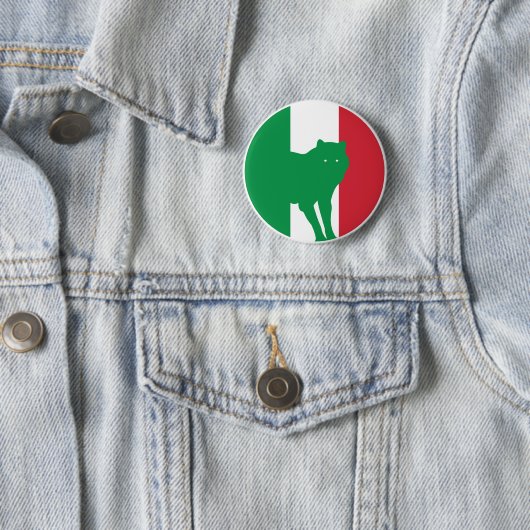 Italien Wolf Nationale Tierflagge Button (Beispiel)