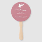 Italien Ziel Elopement Wedding Hand Fan Fächer (Rückseite)