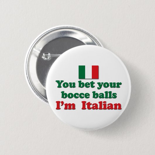 Italiener Bocce Bälle Button (Vorne & Hinten)