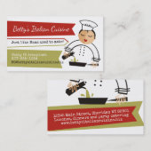 Italiener-Catering Skillet Olivenöl des Visitenkarte (Vorne/Hinten)