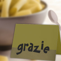 Italiener danken Ihnen, Grazie zu merken