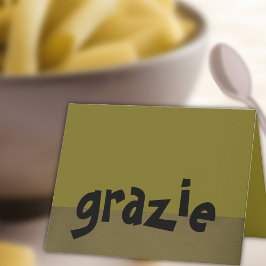 Italiener danken Ihnen, Grazie zu merken Dankeskarte