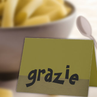 Italiener danken Ihnen, Grazie zu merken Dankeskarte