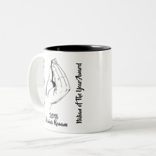 Italiener des Jahr-Preises Zweifarbige Tasse (Vorderseite Links)