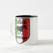 Italiener durch Heirat-Kaffee-Tasse Zweifarbige Tasse (Vorderseite Links)