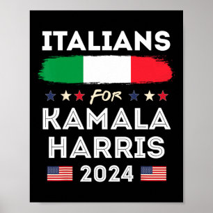 Italiener für Kamala Harris 2024 Italia Flag Patri Poster