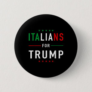 Italiener für Trump T-Shirt Pro Trump Italiano Button
