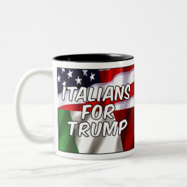Italiener für Trump Zweifarbige Tasse