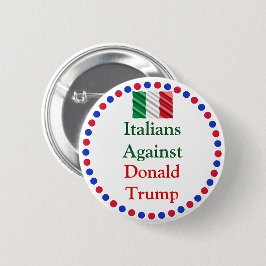 Italiener gegen Donald Trump Button (Vorne & Hinten)