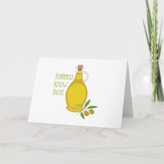 Italiener kennen das Beste Karte (Vorderseite)