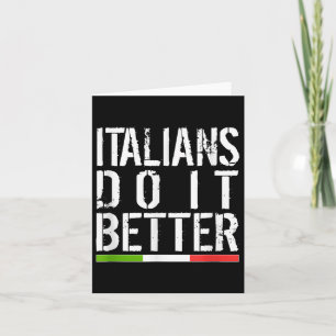 Italiener machen es besser, Italienische Flagge zu Karte