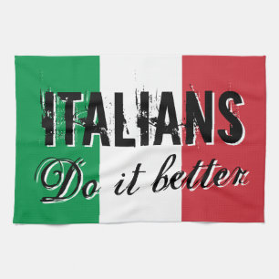 Italiener machen es besser lustiger Küchenhandtuch Handtuch