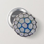 Italiener Millefiore Glas-Papierbeschwerer Button (Vorne & Hinten)