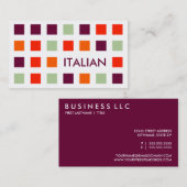 ITALIENER (Modquadrate) Visitenkarte (Vorne/Hinten)