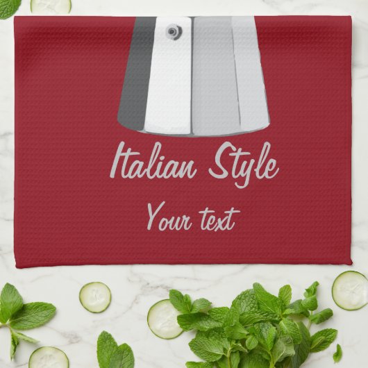 Italiener Moka Geschirrtuch (Gefaltet)