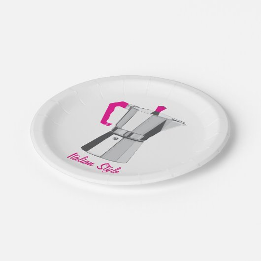 Italiener Moka Pappteller (Schrägansicht)