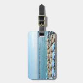 Italiener Riviera, Cinque Terre, Strandschirme Gepäckanhänger (Vorderseite vertikal)