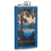 Italiener-Riviera-Reise-Plakat Flachmann (Rechts)