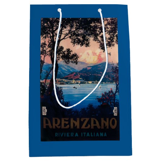 Italiener-Riviera-Reise-Plakat Mittlere Geschenktüte (Vorderseite)