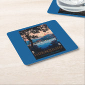 Italiener-Riviera-Reise-Plakat Rechteckiger Pappuntersetzer (angewinkelt)