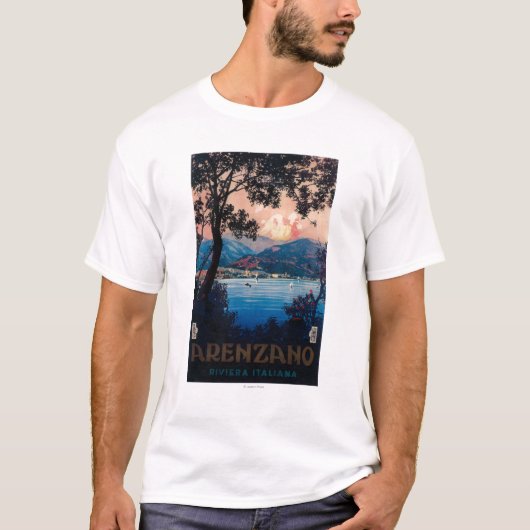 Italiener-Riviera-Reise-Plakat T-Shirt (Vorderseite)